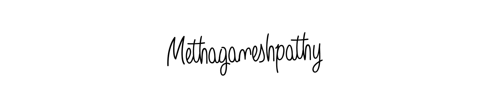 Use a signature maker to create a handwritten signature online. With this signature software, you can design (Angelique-Rose-font-FFP) your own signature for name Methaganeshpathy. Methaganeshpathy signature style 5 images and pictures png