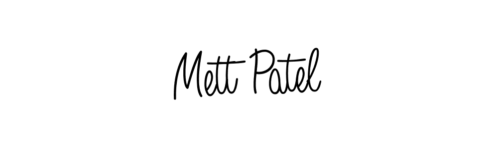 Mett Patel stylish signature style. Best Handwritten Sign (Angelique-Rose-font-FFP) for my name. Handwritten Signature Collection Ideas for my name Mett Patel. Mett Patel signature style 5 images and pictures png