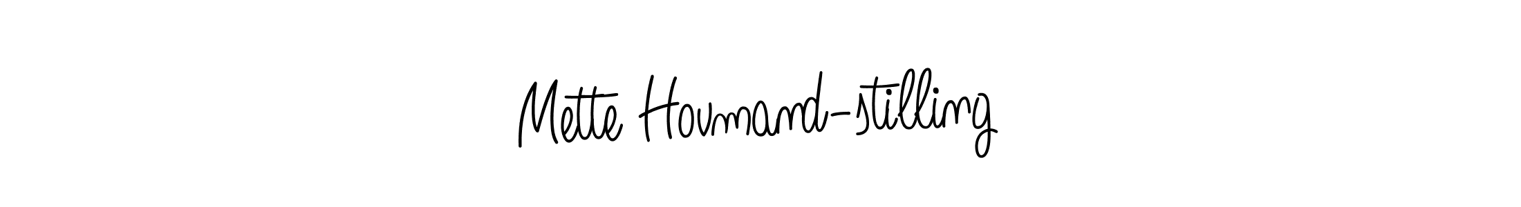 Design your own signature with our free online signature maker. With this signature software, you can create a handwritten (Angelique-Rose-font-FFP) signature for name Mette Hovmand-stilling. Mette Hovmand-stilling signature style 5 images and pictures png