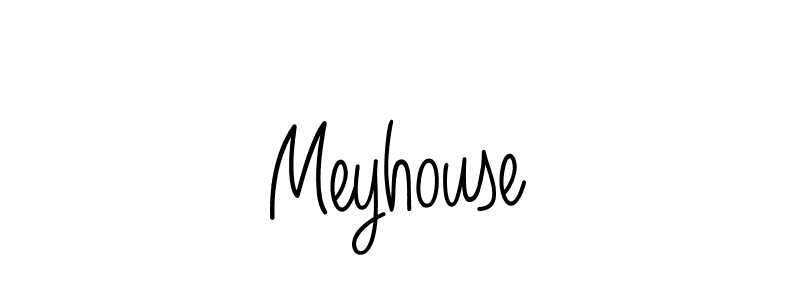 Make a beautiful signature design for name Meyhouse. With this signature (Angelique-Rose-font-FFP) style, you can create a handwritten signature for free. Meyhouse signature style 5 images and pictures png