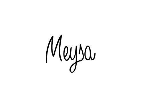 You should practise on your own different ways (Angelique-Rose-font-FFP) to write your name (Meysa) in signature. don't let someone else do it for you. Meysa signature style 5 images and pictures png