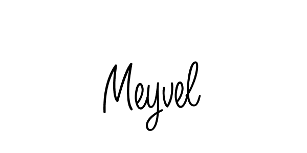 How to make Meyvel name signature. Use Angelique-Rose-font-FFP style for creating short signs online. This is the latest handwritten sign. Meyvel signature style 5 images and pictures png