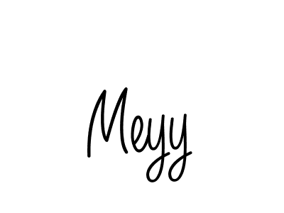 Make a beautiful signature design for name Meyy. With this signature (Angelique-Rose-font-FFP) style, you can create a handwritten signature for free. Meyy signature style 5 images and pictures png