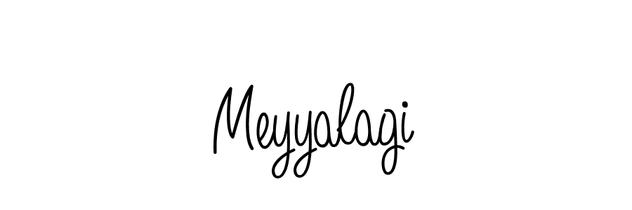How to make Meyyalagi name signature. Use Angelique-Rose-font-FFP style for creating short signs online. This is the latest handwritten sign. Meyyalagi signature style 5 images and pictures png