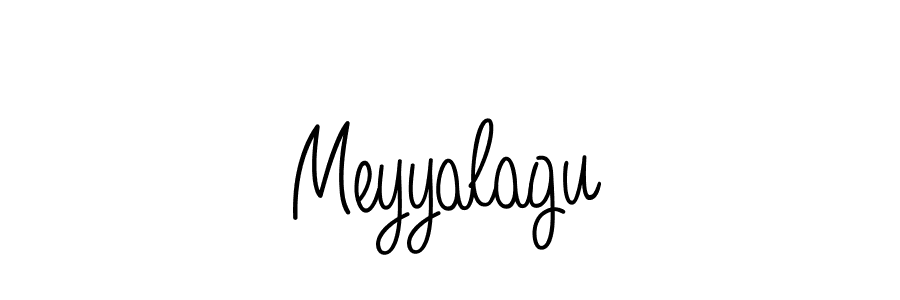 You should practise on your own different ways (Angelique-Rose-font-FFP) to write your name (Meyyalagu) in signature. don't let someone else do it for you. Meyyalagu signature style 5 images and pictures png