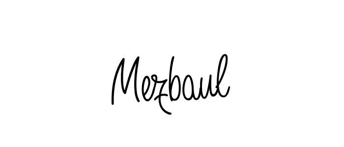 Make a beautiful signature design for name Mezbaul. With this signature (Angelique-Rose-font-FFP) style, you can create a handwritten signature for free. Mezbaul signature style 5 images and pictures png