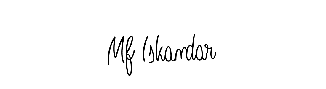 Design your own signature with our free online signature maker. With this signature software, you can create a handwritten (Angelique-Rose-font-FFP) signature for name Mf Iskandar. Mf Iskandar signature style 5 images and pictures png