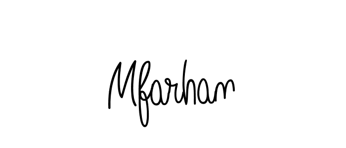 Create a beautiful signature design for name Mfarhan. With this signature (Angelique-Rose-font-FFP) fonts, you can make a handwritten signature for free. Mfarhan signature style 5 images and pictures png