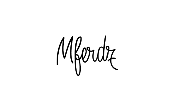 How to make Mferdz name signature. Use Angelique-Rose-font-FFP style for creating short signs online. This is the latest handwritten sign. Mferdz signature style 5 images and pictures png