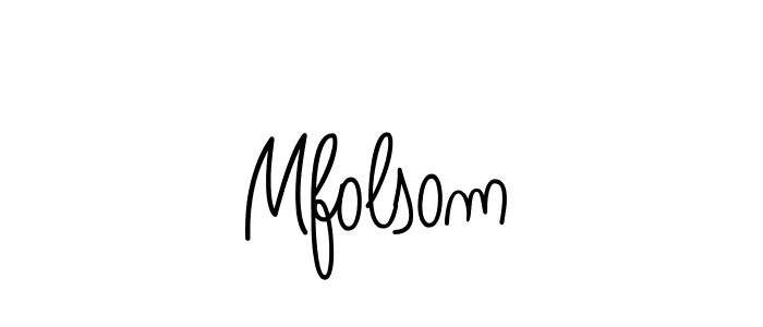 Mfolsom stylish signature style. Best Handwritten Sign (Angelique-Rose-font-FFP) for my name. Handwritten Signature Collection Ideas for my name Mfolsom. Mfolsom signature style 5 images and pictures png