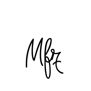 Make a beautiful signature design for name Mfz. With this signature (Angelique-Rose-font-FFP) style, you can create a handwritten signature for free. Mfz signature style 5 images and pictures png