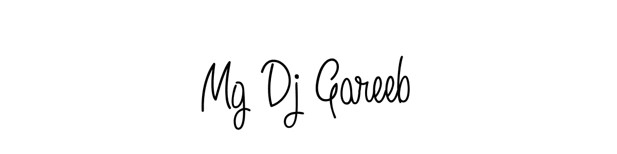 Use a signature maker to create a handwritten signature online. With this signature software, you can design (Angelique-Rose-font-FFP) your own signature for name Mg Dj Gareeb. Mg Dj Gareeb signature style 5 images and pictures png