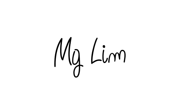 You should practise on your own different ways (Angelique-Rose-font-FFP) to write your name (Mg Lim) in signature. don't let someone else do it for you. Mg Lim signature style 5 images and pictures png