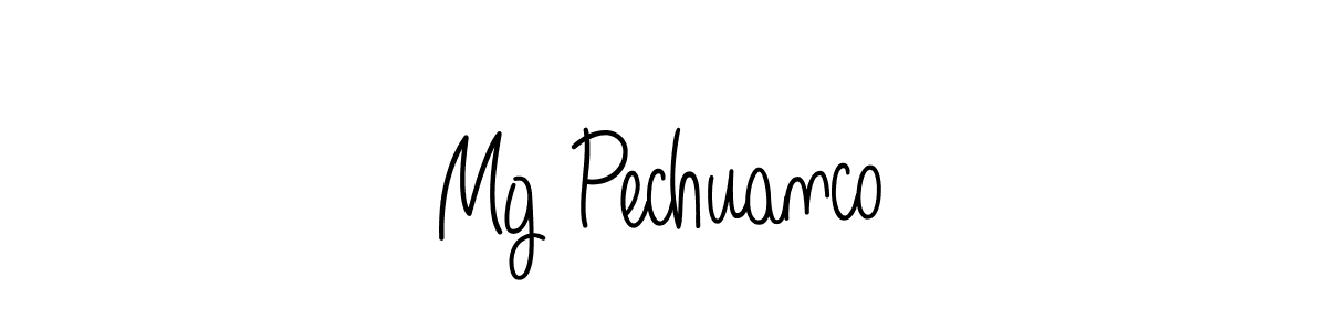 Create a beautiful signature design for name Mg Pechuanco. With this signature (Angelique-Rose-font-FFP) fonts, you can make a handwritten signature for free. Mg Pechuanco signature style 5 images and pictures png