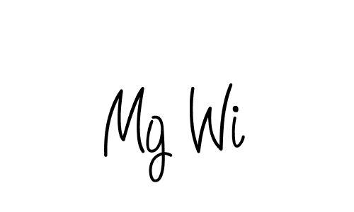 Mg Wi stylish signature style. Best Handwritten Sign (Angelique-Rose-font-FFP) for my name. Handwritten Signature Collection Ideas for my name Mg Wi. Mg Wi signature style 5 images and pictures png