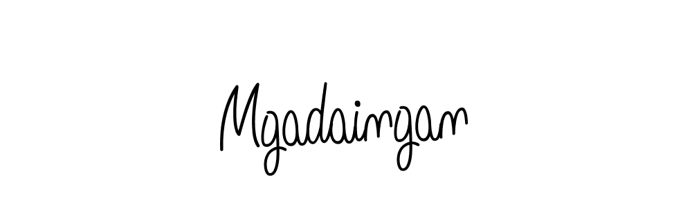 Use a signature maker to create a handwritten signature online. With this signature software, you can design (Angelique-Rose-font-FFP) your own signature for name Mgadaingan. Mgadaingan signature style 5 images and pictures png