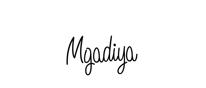 You should practise on your own different ways (Angelique-Rose-font-FFP) to write your name (Mgadiya) in signature. don't let someone else do it for you. Mgadiya signature style 5 images and pictures png