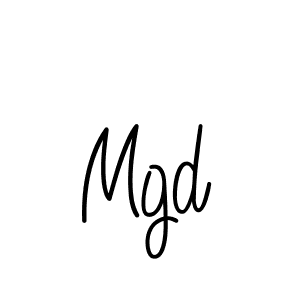 Make a beautiful signature design for name Mgd. With this signature (Angelique-Rose-font-FFP) style, you can create a handwritten signature for free. Mgd signature style 5 images and pictures png