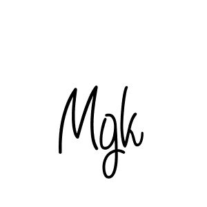 Mgk stylish signature style. Best Handwritten Sign (Angelique-Rose-font-FFP) for my name. Handwritten Signature Collection Ideas for my name Mgk. Mgk signature style 5 images and pictures png