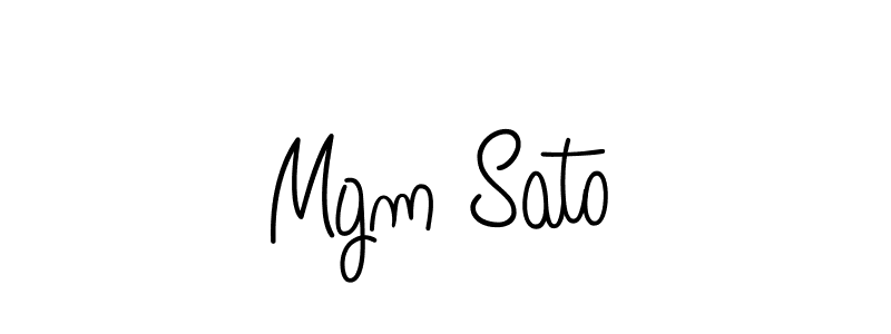 You should practise on your own different ways (Angelique-Rose-font-FFP) to write your name (Mgm Sato) in signature. don't let someone else do it for you. Mgm Sato signature style 5 images and pictures png
