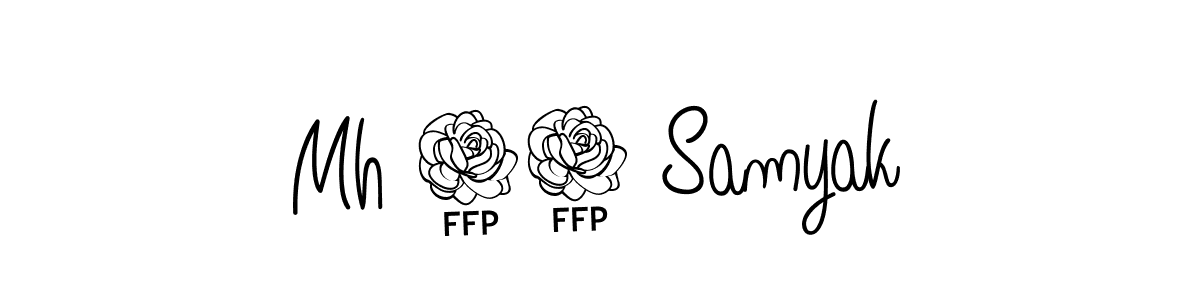 Design your own signature with our free online signature maker. With this signature software, you can create a handwritten (Angelique-Rose-font-FFP) signature for name Mh 14 Samyak. Mh 14 Samyak signature style 5 images and pictures png