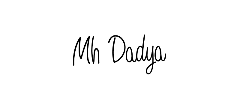 Use a signature maker to create a handwritten signature online. With this signature software, you can design (Angelique-Rose-font-FFP) your own signature for name Mh Dadya. Mh Dadya signature style 5 images and pictures png