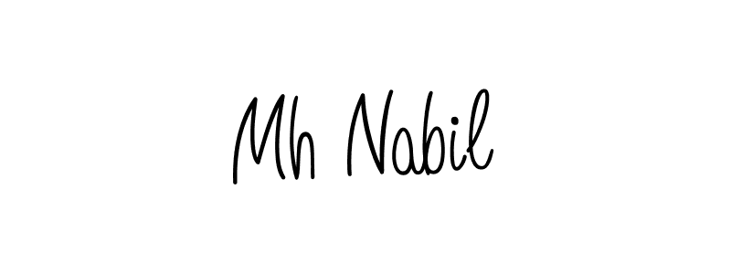 You should practise on your own different ways (Angelique-Rose-font-FFP) to write your name (Mh Nabil) in signature. don't let someone else do it for you. Mh Nabil signature style 5 images and pictures png