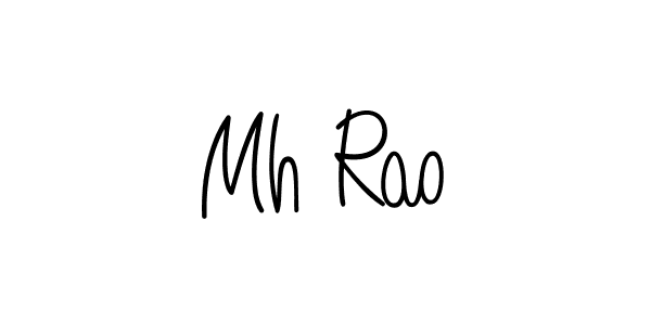 How to make Mh Rao name signature. Use Angelique-Rose-font-FFP style for creating short signs online. This is the latest handwritten sign. Mh Rao signature style 5 images and pictures png