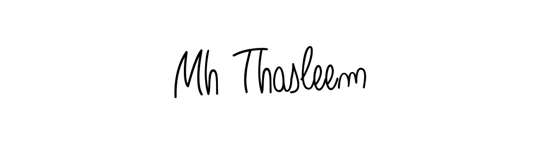 The best way (Angelique-Rose-font-FFP) to make a short signature is to pick only two or three words in your name. The name Mh Thasleem include a total of six letters. For converting this name. Mh Thasleem signature style 5 images and pictures png