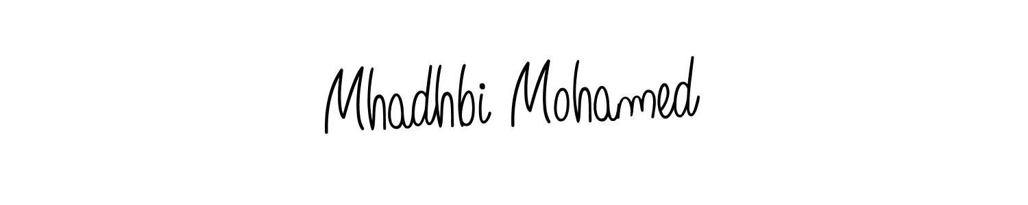 Make a beautiful signature design for name Mhadhbi Mohamed. With this signature (Angelique-Rose-font-FFP) style, you can create a handwritten signature for free. Mhadhbi Mohamed signature style 5 images and pictures png