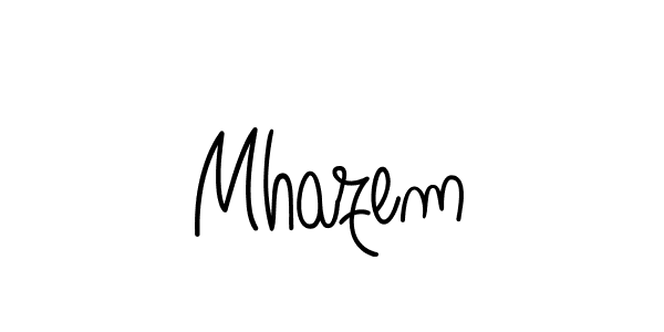 Design your own signature with our free online signature maker. With this signature software, you can create a handwritten (Angelique-Rose-font-FFP) signature for name Mhazem. Mhazem signature style 5 images and pictures png