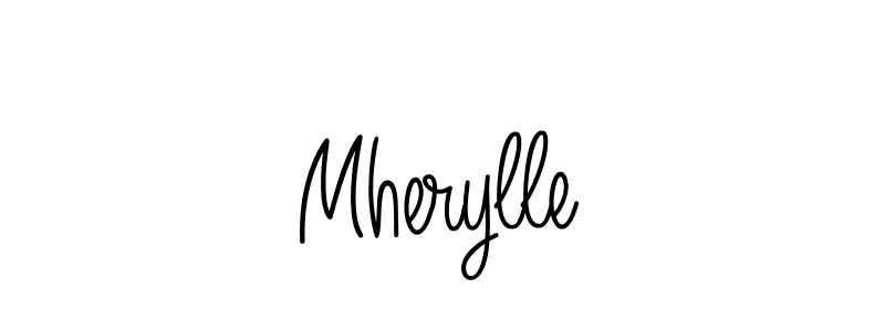 Create a beautiful signature design for name Mherylle. With this signature (Angelique-Rose-font-FFP) fonts, you can make a handwritten signature for free. Mherylle signature style 5 images and pictures png