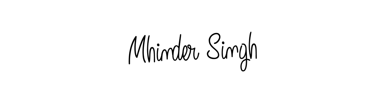 Make a beautiful signature design for name Mhinder Singh. With this signature (Angelique-Rose-font-FFP) style, you can create a handwritten signature for free. Mhinder Singh signature style 5 images and pictures png