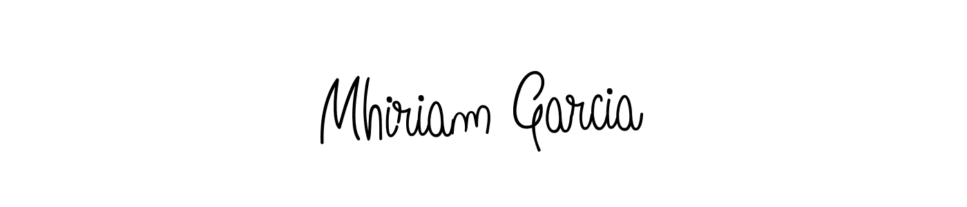 How to make Mhiriam Garcia signature? Angelique-Rose-font-FFP is a professional autograph style. Create handwritten signature for Mhiriam Garcia name. Mhiriam Garcia signature style 5 images and pictures png