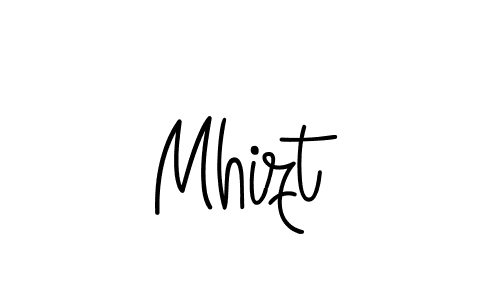 You should practise on your own different ways (Angelique-Rose-font-FFP) to write your name (Mhizt) in signature. don't let someone else do it for you. Mhizt signature style 5 images and pictures png