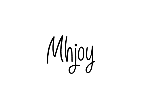 Create a beautiful signature design for name Mhjoy. With this signature (Angelique-Rose-font-FFP) fonts, you can make a handwritten signature for free. Mhjoy signature style 5 images and pictures png