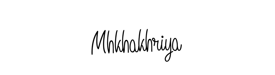 The best way (Angelique-Rose-font-FFP) to make a short signature is to pick only two or three words in your name. The name Mhkhakhriya include a total of six letters. For converting this name. Mhkhakhriya signature style 5 images and pictures png