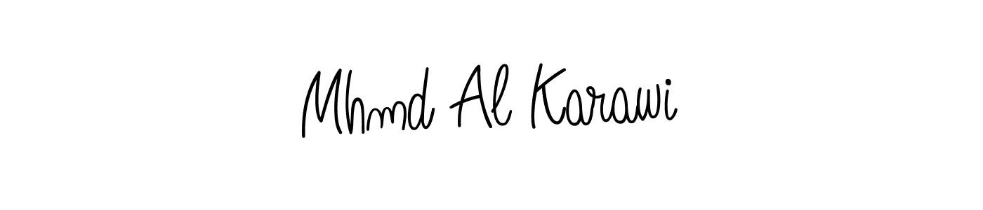 Create a beautiful signature design for name Mhmd Al Karawi. With this signature (Angelique-Rose-font-FFP) fonts, you can make a handwritten signature for free. Mhmd Al Karawi signature style 5 images and pictures png