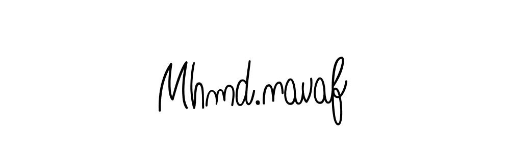 You should practise on your own different ways (Angelique-Rose-font-FFP) to write your name (Mhmd.navaf) in signature. don't let someone else do it for you. Mhmd.navaf signature style 5 images and pictures png