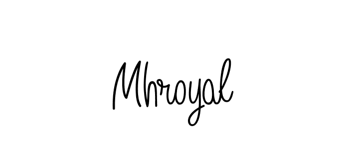 Use a signature maker to create a handwritten signature online. With this signature software, you can design (Angelique-Rose-font-FFP) your own signature for name Mhroyal. Mhroyal signature style 5 images and pictures png