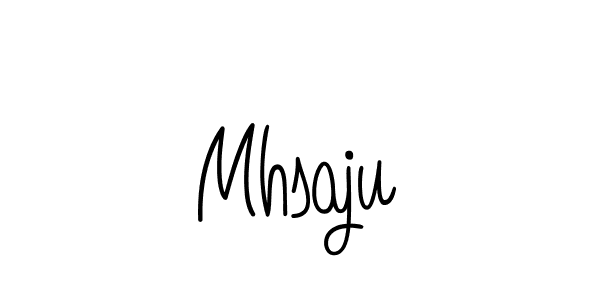 Use a signature maker to create a handwritten signature online. With this signature software, you can design (Angelique-Rose-font-FFP) your own signature for name Mhsaju. Mhsaju signature style 5 images and pictures png