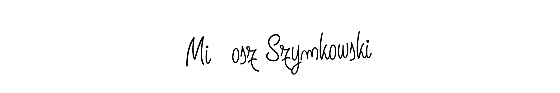 Use a signature maker to create a handwritten signature online. With this signature software, you can design (Angelique-Rose-font-FFP) your own signature for name Miłosz Szymkowski. Miłosz Szymkowski signature style 5 images and pictures png