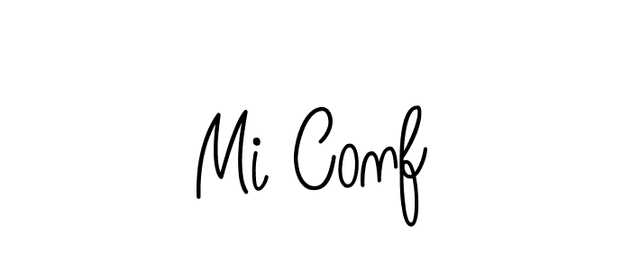How to make Mi Conf signature? Angelique-Rose-font-FFP is a professional autograph style. Create handwritten signature for Mi Conf name. Mi Conf signature style 5 images and pictures png