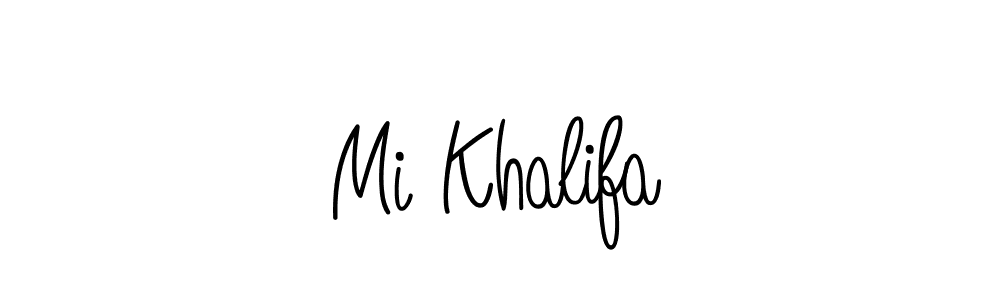 if you are searching for the best signature style for your name Mi Khalifa. so please give up your signature search. here we have designed multiple signature styles  using Angelique-Rose-font-FFP. Mi Khalifa signature style 5 images and pictures png