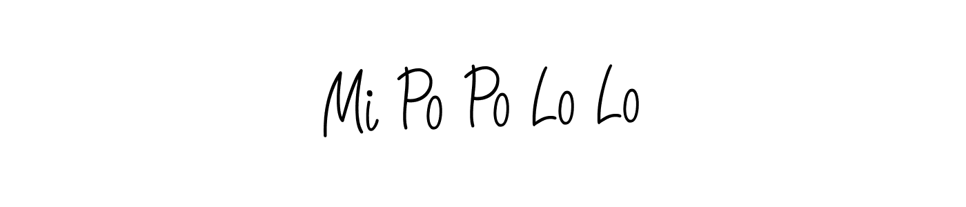 Design your own signature with our free online signature maker. With this signature software, you can create a handwritten (Angelique-Rose-font-FFP) signature for name Mi Po Po Lo Lo. Mi Po Po Lo Lo signature style 5 images and pictures png