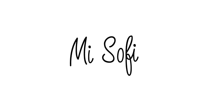 Create a beautiful signature design for name Mi Sofi. With this signature (Angelique-Rose-font-FFP) fonts, you can make a handwritten signature for free. Mi Sofi signature style 5 images and pictures png