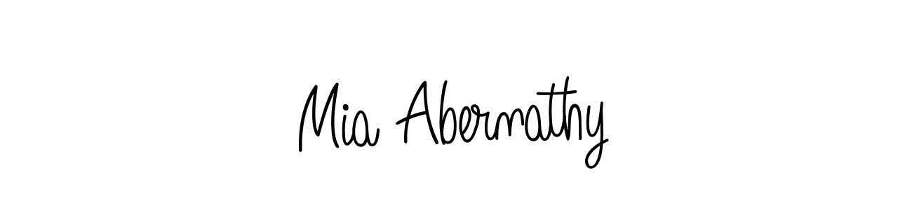 You should practise on your own different ways (Angelique-Rose-font-FFP) to write your name (Mia Abernathy) in signature. don't let someone else do it for you. Mia Abernathy signature style 5 images and pictures png