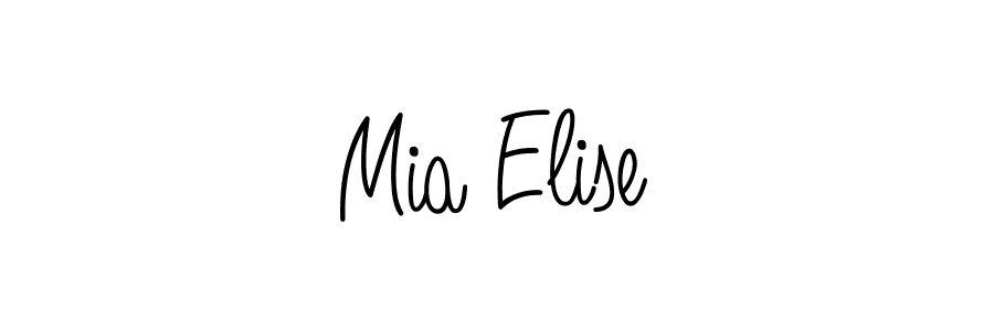 Design your own signature with our free online signature maker. With this signature software, you can create a handwritten (Angelique-Rose-font-FFP) signature for name Mia Elise. Mia Elise signature style 5 images and pictures png