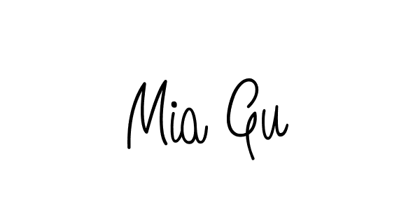 How to make Mia Gu signature? Angelique-Rose-font-FFP is a professional autograph style. Create handwritten signature for Mia Gu name. Mia Gu signature style 5 images and pictures png