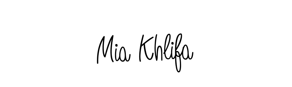You should practise on your own different ways (Angelique-Rose-font-FFP) to write your name (Mia Khlifa) in signature. don't let someone else do it for you. Mia Khlifa signature style 5 images and pictures png